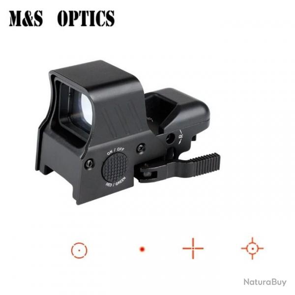 M&S optics Reflex 1x22x33  gros points rouges avec optique de porte de montage LIVRAISON GRATUITE
