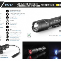 Lampe torche FAVOUR échargeable  1000L T271707