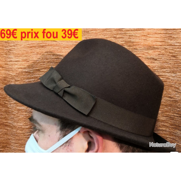 CHAPEAU LOVERGREEN  MARRON  100% LAINE  59       49090-59