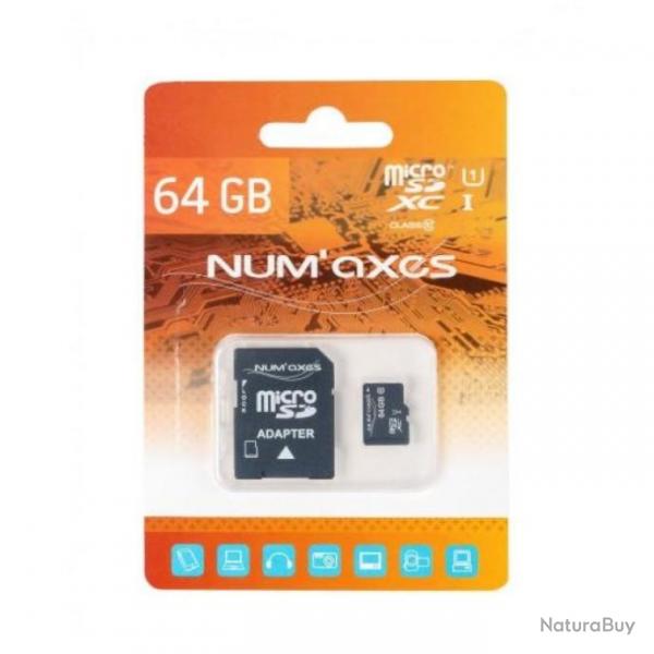Carte Mmoire Num'Axes Micro SD 8 go - 64 go