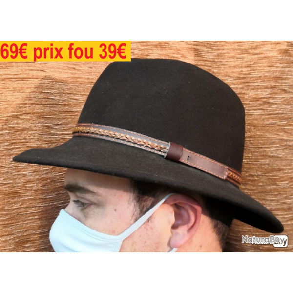 chapeau PINEAU  LAINE MARRON    59          975-S59