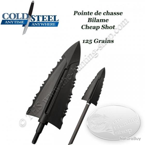 COLD STEEL Cheap Shot Pointes de chasse bilame bon march en plastique polymre 125
