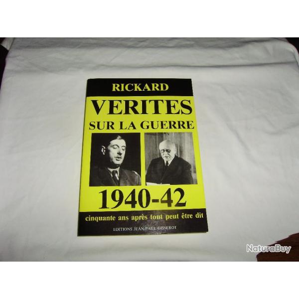 1940 - 42 Vrits sur la guerre Editions Jean Paul Gisserot