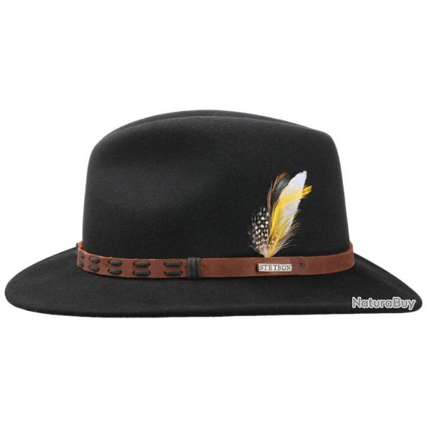 Chapeau Traveller Vitafelt 66 noir STETSON-XXL