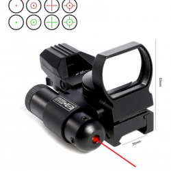 Point rouge bestscope noir 4 réticules avec laser