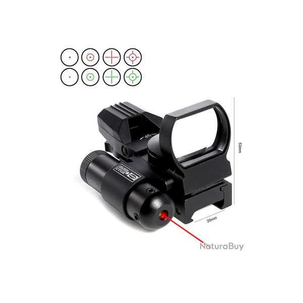 Point rouge bestscope noir 4 rticules avec laser