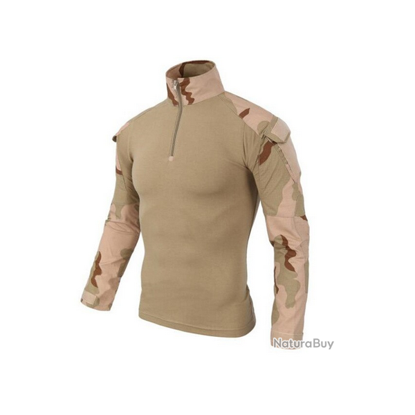 Tee-shirt chemise manche longue militaire couleur Sand camo 6 tailles disponibles !