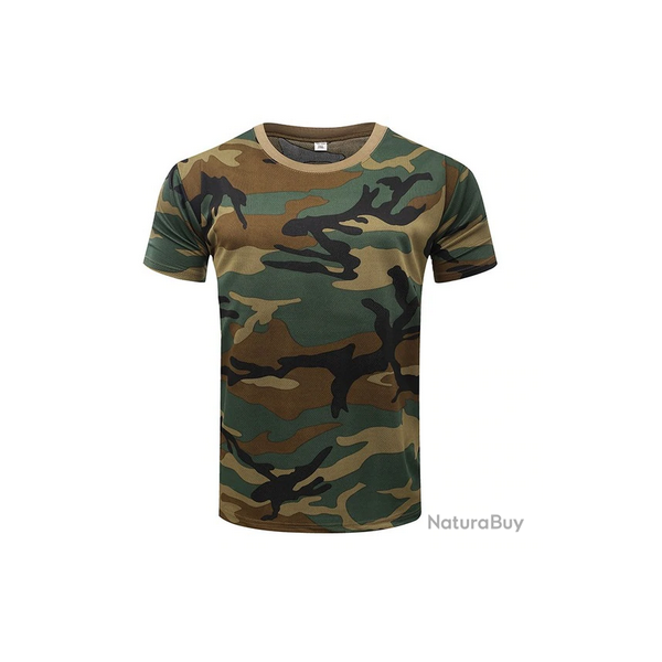 Tee-shirt chemise manche courte militaire disponibles couleur Woodland 5 tailles disponibles !