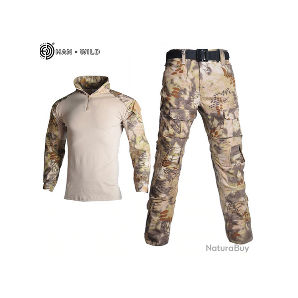 Ensemble pantalon et tee-shirt militaire Couleur Desert Python 11 tailles disponibles !