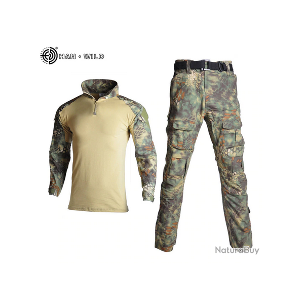 Ensemble pantalon et tee-shirt militaire Couleur Jungle python 11 tailles disponibles !