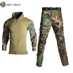 Ensemble pantalon et tee-shirt manche longue militaire Couleur Jungle green 11 tailles disponibles !