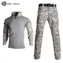 Ensemble pantalon et tee-shirt manche longue militaire Couleur ACU 11 tailles disponibles !