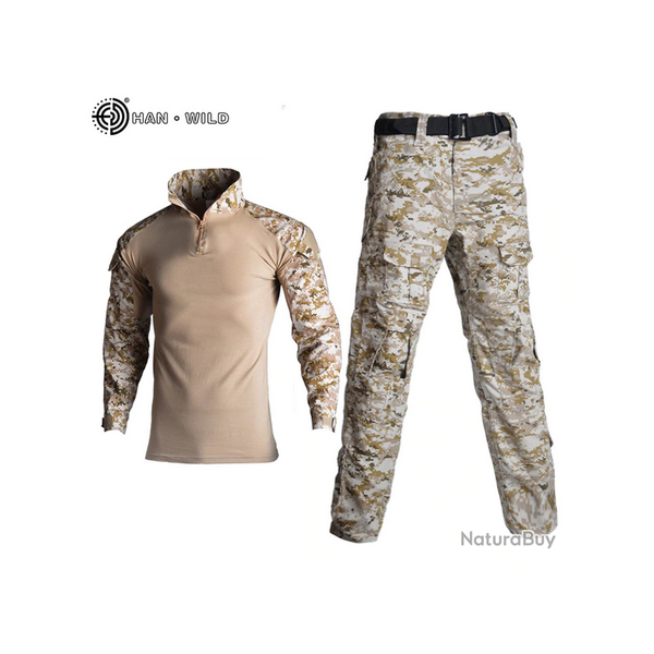 Ensemble pantalon et tee-shirt militaire Couleur Desert Digital 11 tailles disponibles !