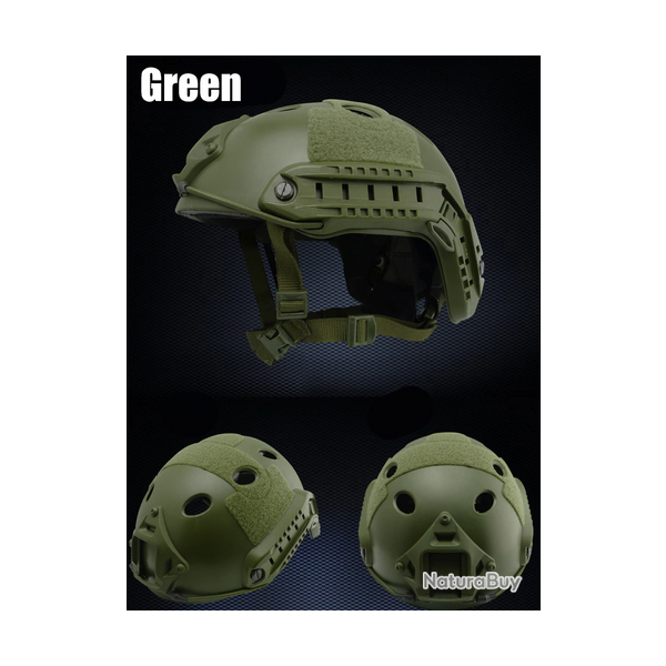 Casque tactique militaire airsoft couleur Green