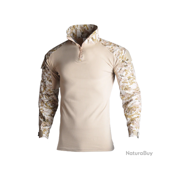 Tee-shirt manche longue militaire tactique couleur desert digital 7 tailles disponibles !