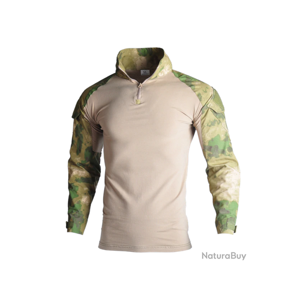Tee-shirt manche longue militaire tactique couleur atacs fg 7 tailles disponibles !