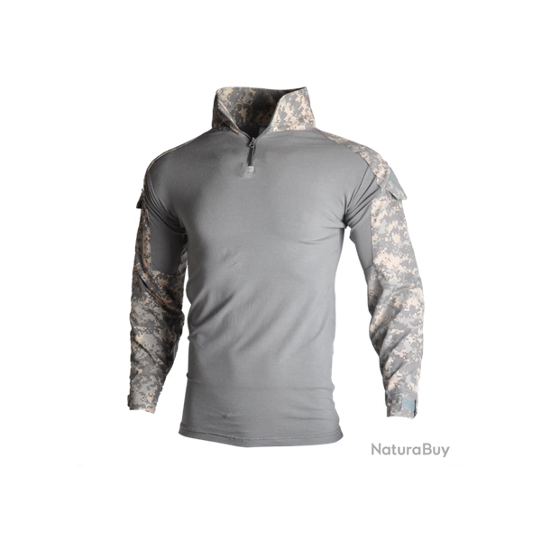 Tee-shirt manche longue militaire tactique couleur acu 7 tailles disponibles !
