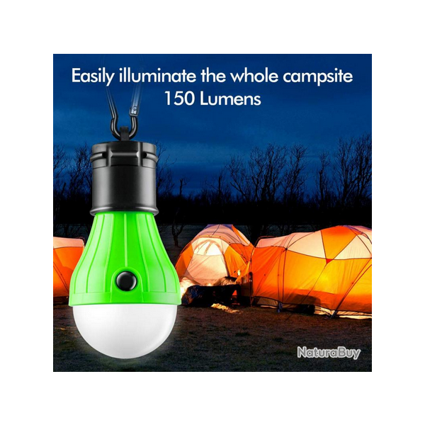 Lampe pour camping, tente 4 couleurs disponibles !