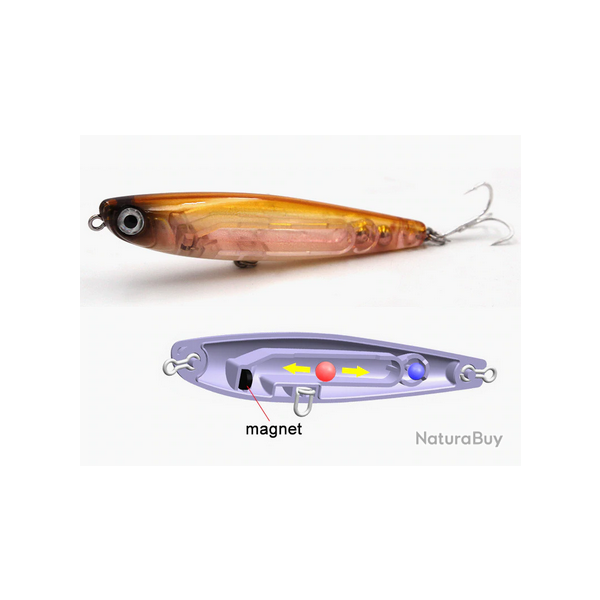 Whopper plopper Spinner 1 pice 9cm 11.5g carnassiers, mer, surfcasting 5 couleurs disponibles !