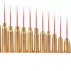 Cartouche point rouge laser en laiton calibre 9mm (pile non incluse)