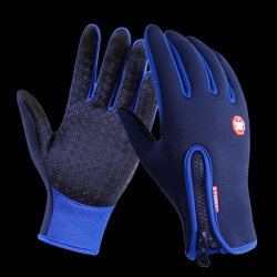 Gants imperméable et tactile pour pêche, randonnée, cyclisme couleur bleu 5 tailles disponibles !
