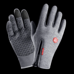 Gants imperméable et tactile pour pêche, randonnée, cyclisme couleur gris 5 tailles disponibles !