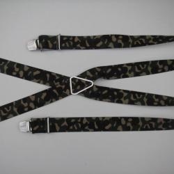Bretelles à pinces réglables, motifs camouflage n°22