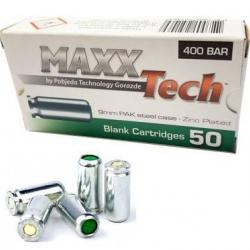 Boite de 50 Cartouches  Cal. 9 mm PA  à Blanc  Maxx Tech
