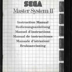 sega master system II manuel d'instructions  6 langues