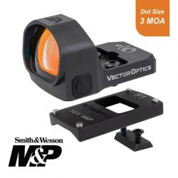 Vector Optics  | Kit Pistolet Viseur Point Rouge Frenzy 1x20x28 3 MOA + Montage Smith & Wesson M&P