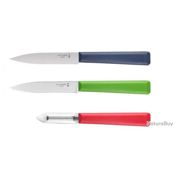 OPINEL - OP002359 - OFFICE N312 - OFFICE CRANT N313 - EPLUCHEUR N315 - LAMES 100MM ET 60MM