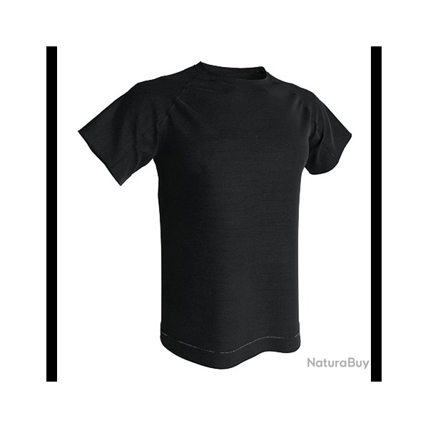 T-shirt Technique 100% polyester ACQUA ROYAL noire