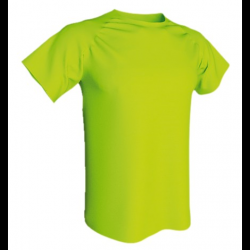 T-shirt Technique 100% polyester ACQUA ROYAL Vert Fluo