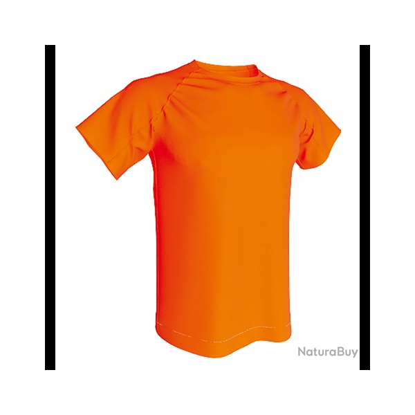 T-shirt Technique 100% polyester ACQUA ROYAL Orange Fluo 01