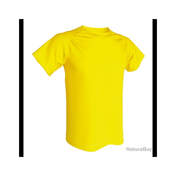 T-shirt Technique 100% polyester ACQUA ROYAL Or jaune