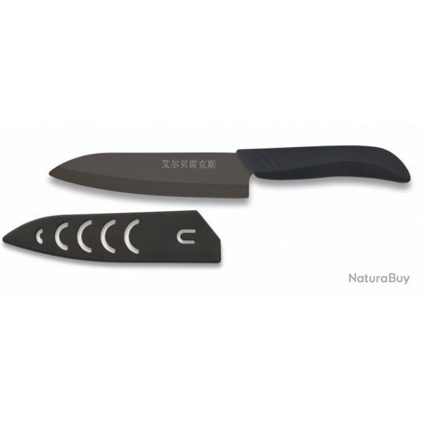 Couteau de cuisine lame cramique  noir 15.30 cm 17283071