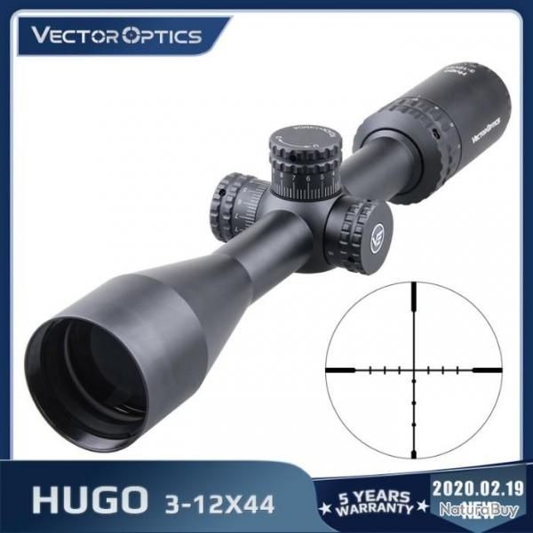 VECTOR OPTICS Lunette de vise Hugo 3-12x44 Varmint - LIVRAISON GRATUITE !!