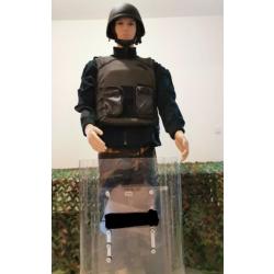 Gilet Pare-balles Noir SWAT – Maquette échelle 1/6 Pour Figurines 12 Pouces