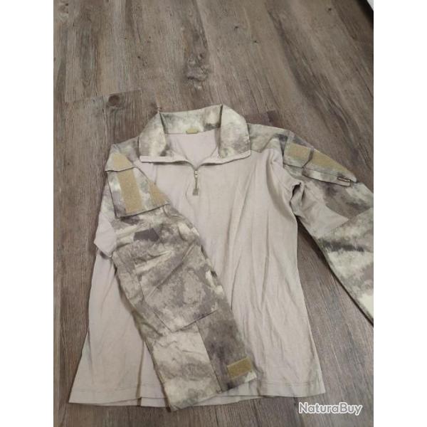 Ubass, tee-shirt tactique  EMERSONGEAR, camouflage A-TACS, taille S