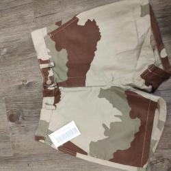 Short, culotte courte OM bariolée sable, camouflage Daguet, taille 80