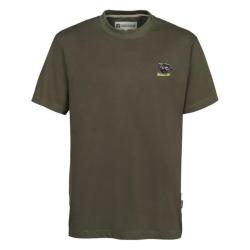 TEE SHIRT PERCUSSION BRODE SANGLIER  KAKI  - TAILLE XL