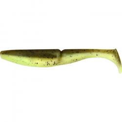 Leurre One Up Shad 4" 10cm Sawamura par 6 Pumpkin Chartreuse