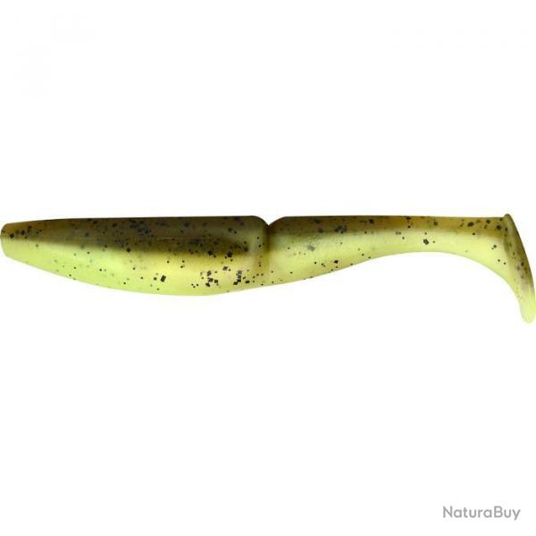 Leurre One Up Shad 4" 10cm Sawamura par 6 Pumpkin Chartreuse