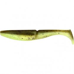 Leurre One Up Shad 5" 12.5cm Sawamura par 5 Green Pumpkin Chartreuse