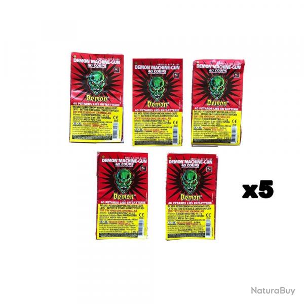 Lot de 5 machine gun Mitraillette a petard - 40 coups - ptards a mches