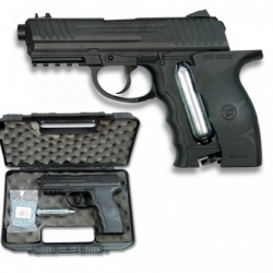 Pistolet Co2 Calibre 4.5 mm Noire  avec Mallette, Co2, et billes    35056-MA07