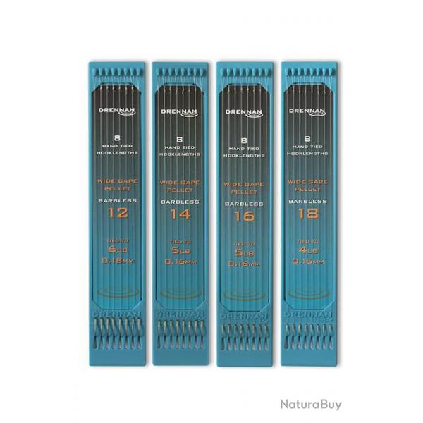 Bas de ligne Plate 6 Wide Gape Pellet Drennan 14