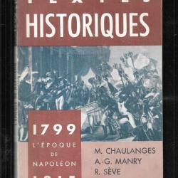 1799-1815 l'époque de napoléon   textes historiques collection chaulanges voir état