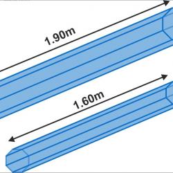 TUBE DE PROTECTION OCTOGONAL D.50MM 1M60