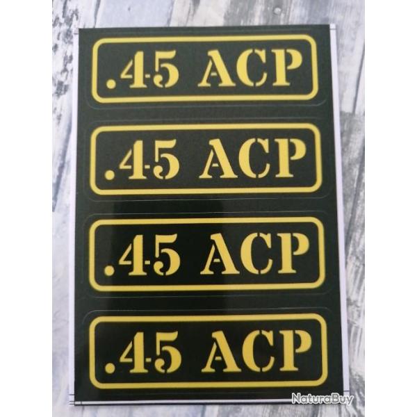 Stickers caisse  munition # 45 acp